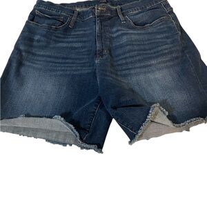 J. Crew Blue Jean Shorts with Frayed Hem